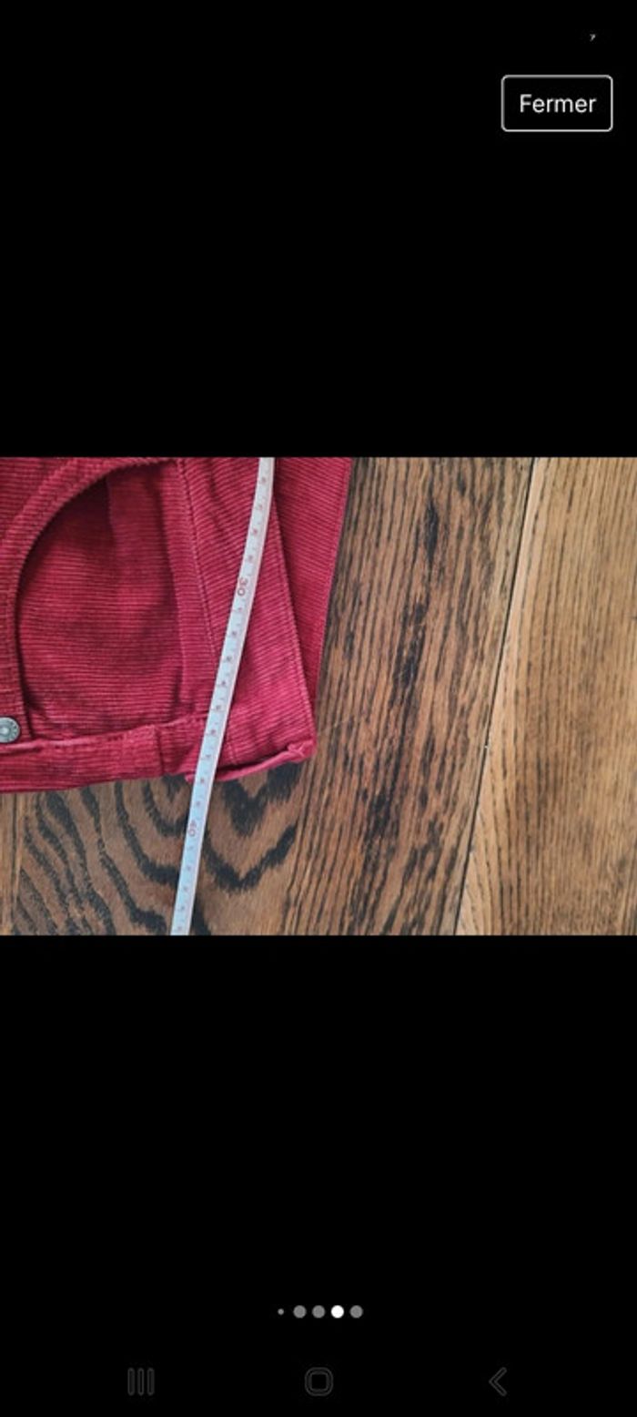 Pantalon Armani junior 12ans en velour Rouge - photo numéro 17