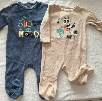 Pyjama Velours In extenso 6 mois