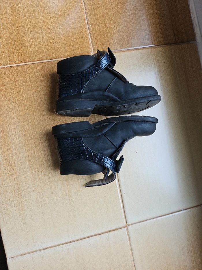 Chaussures fille noires cuir - photo numéro 3