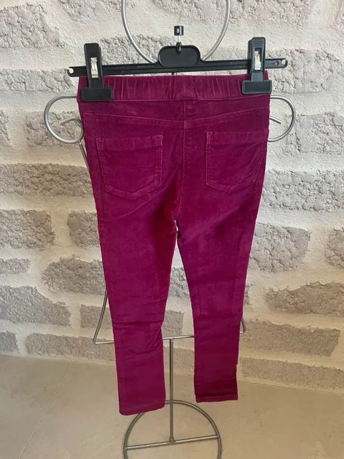 Pantalon velours super skinny fushia fille 6 ans dpam - photo numéro 3
