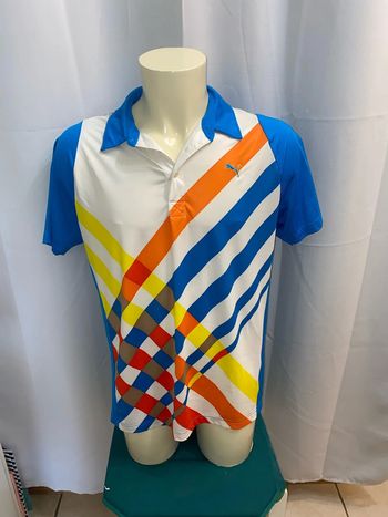 Polo Puma fluide bleu coloré taille 48 = XL - n3j