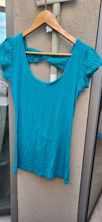 T shirt bleu turquoise
