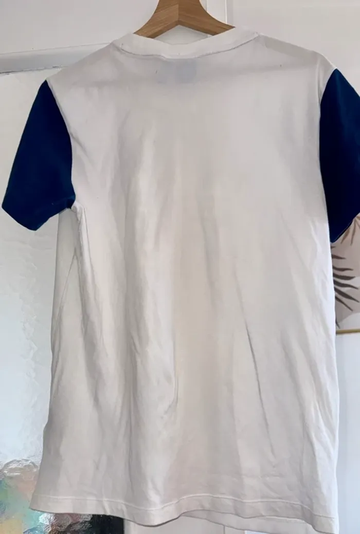 Adidas t shirt blanc et bleu - photo numéro 2