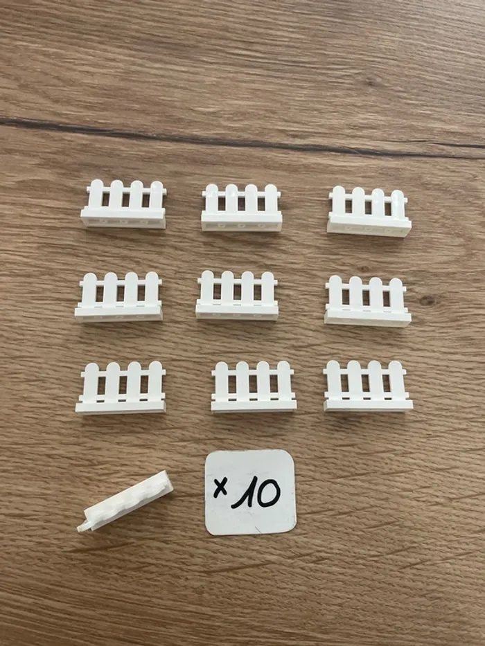 Lot de 10 barriere LEGO Fence 1x4x2 réf 4141607