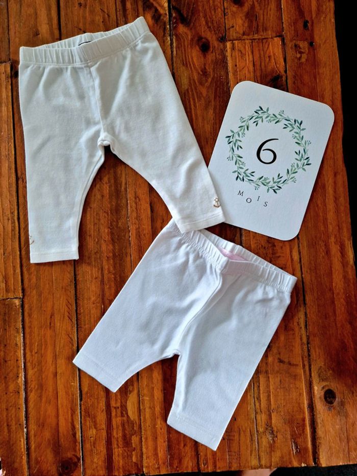 Lot de deux leggings 6 mois