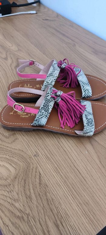 Sandales pied nu l'atelier tropézien 35 quasiment neuf