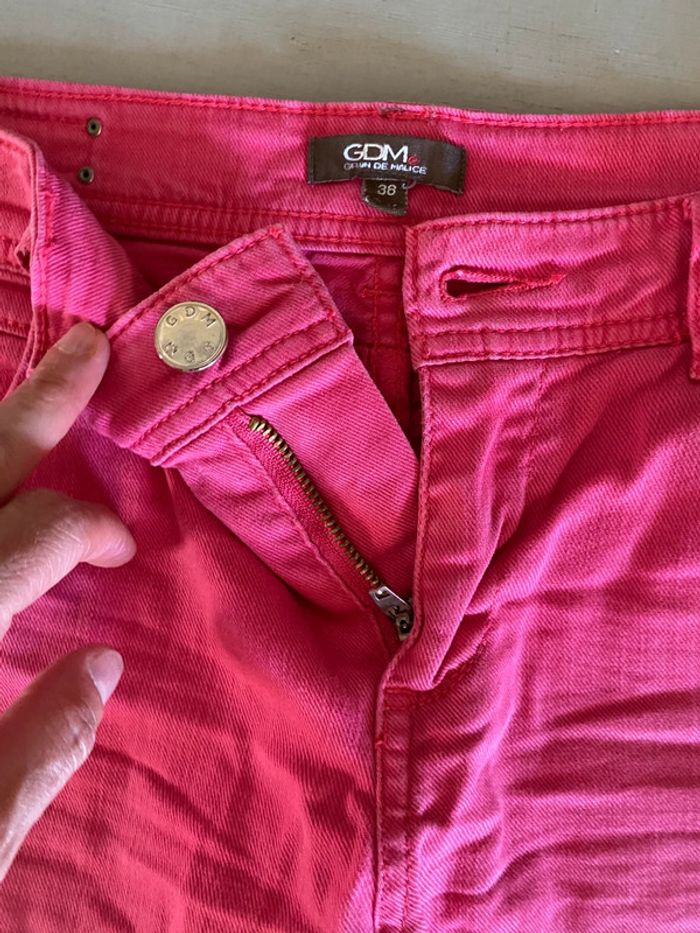 short en jeans GDM fuschsia taille 38 - photo numéro 3