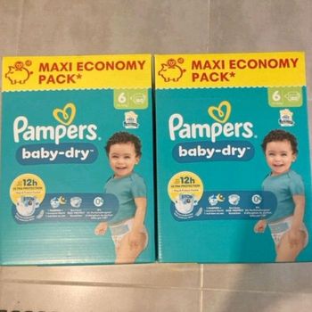 160 couches taille 6 baby dry pampers