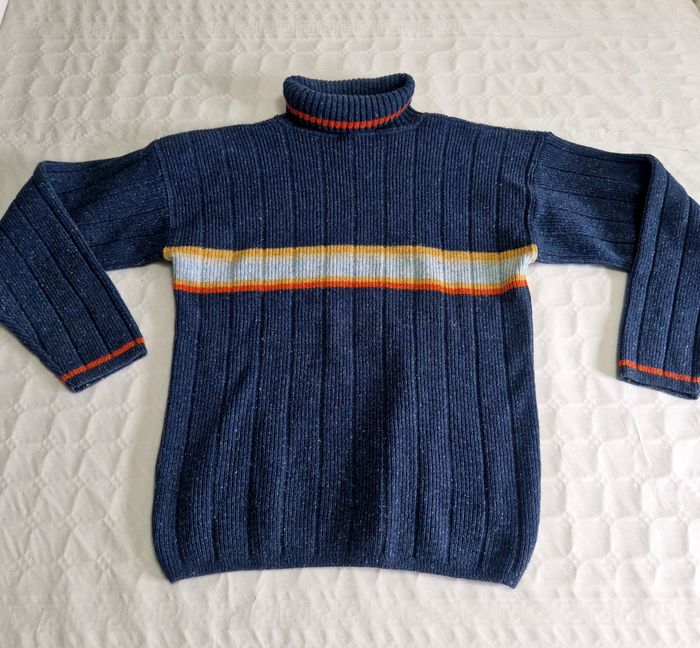 Pull col roulé  , vintage  , homme , taille M  , Ushuaia  , laine - photo numéro 3