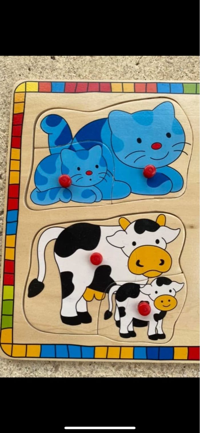 Puzzle en bois les mamans et ses petits - photo numéro 2