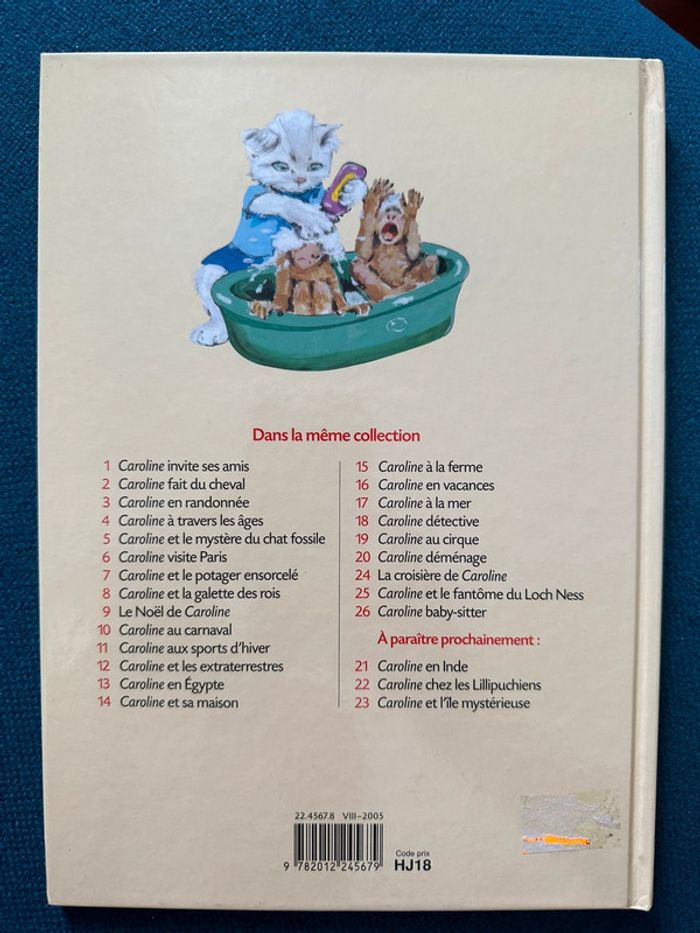 Livre Caroline babysitter baby-sitting bd album rare Pierre Probst chat pouf - photo numéro 2