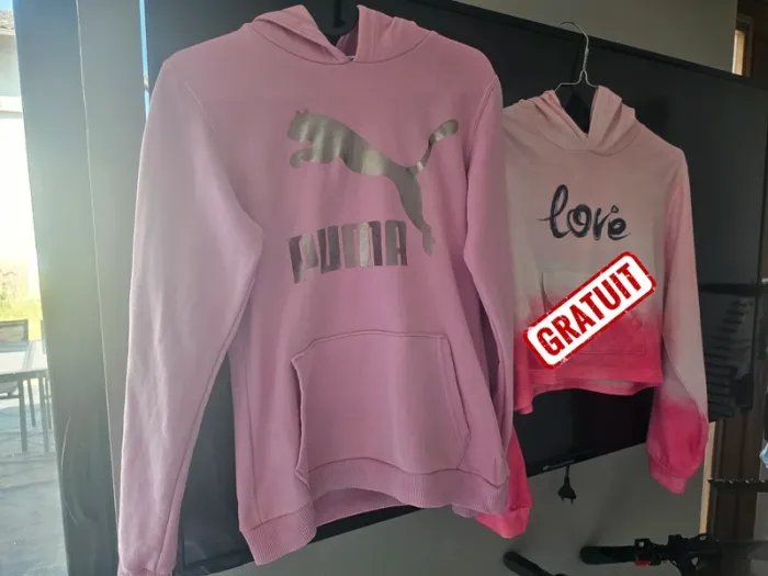Sweat à capuche PUMA rose fille 13/14ans