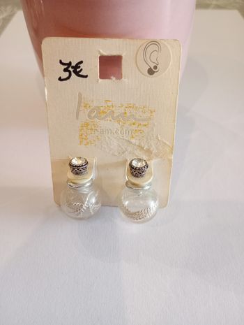 Boucles d'oreille fil argenté