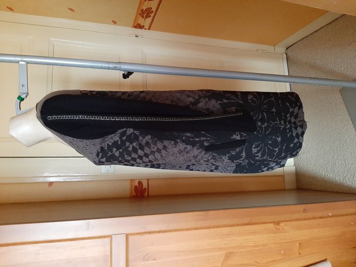 Cream Clothing - Robe ML noir et gris motif fantaisie T40 - photo numéro 5