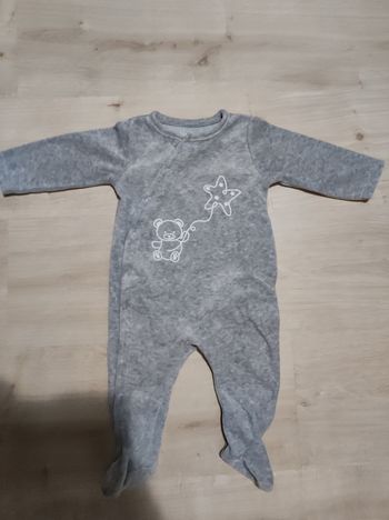 Pyjama éponge gris