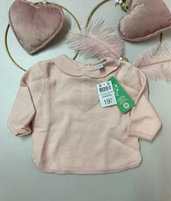 Pull maille bébé fille - neuf - Obaïbi - Taille 6 mois