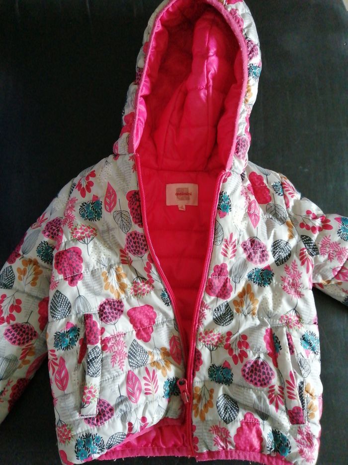 Manteau Imperméable Rose Avec Capuche Catimini - Taille 3 Mois - Occasion Très Bon État