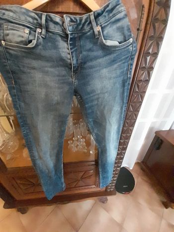 Jeans bleu délavé