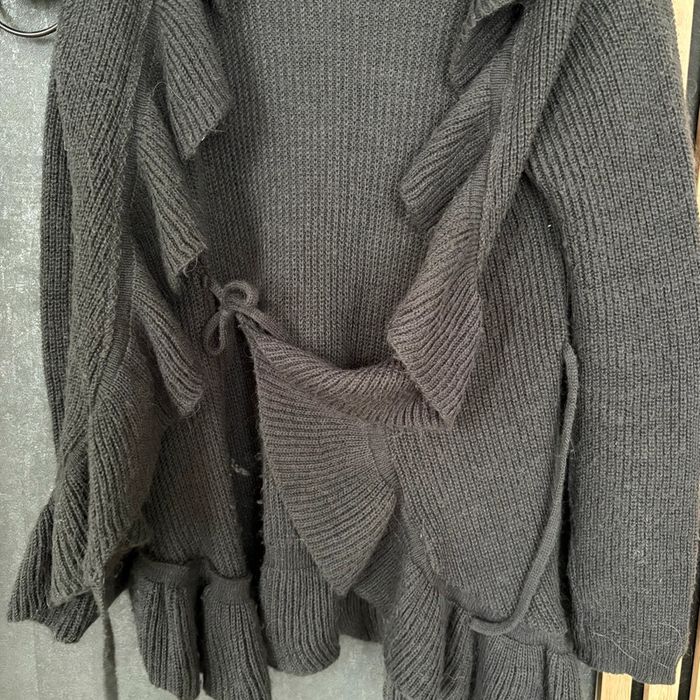 Gilet long gris foncé Cache Cache – Taille 1, à volant - photo numéro 3