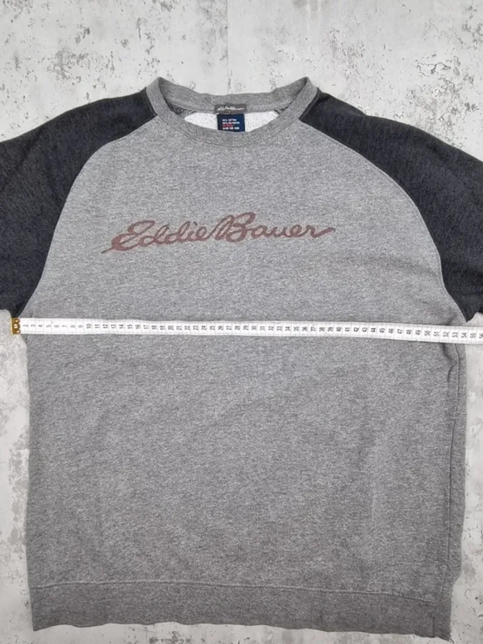 Sweat Eddie Bauer Gris (manches contrastées) - Taille M Hommes (mesures en photos) - photo numéro 8