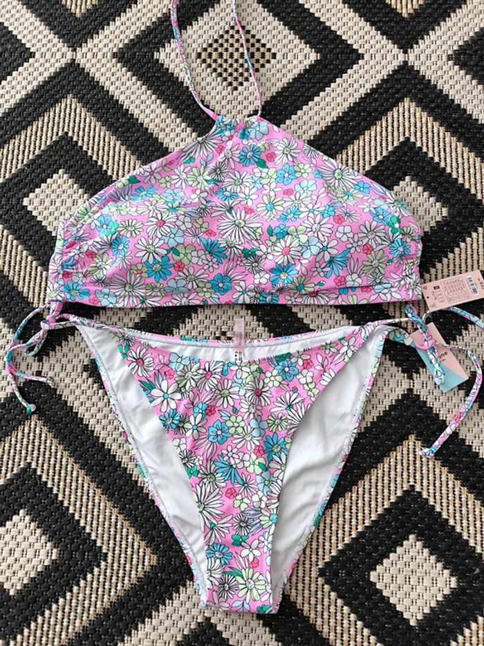 Maillot de Bain Fleuri - Taille XL 42 Neuf avec Étiquette