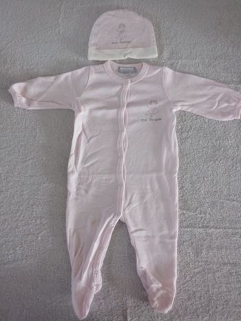 Pyjamas + bonnet 3 mois (réf perso F-B01)(familleac72)
