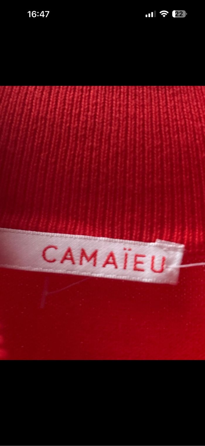 Pull camaïeu rouge