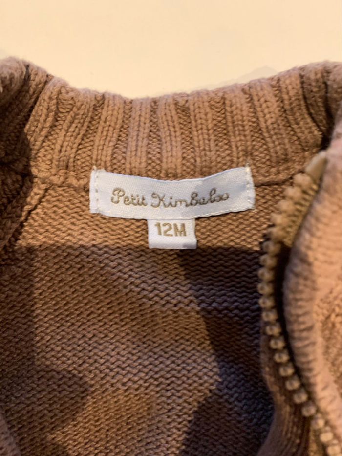 Gilet marron 12 mois - photo numéro 3