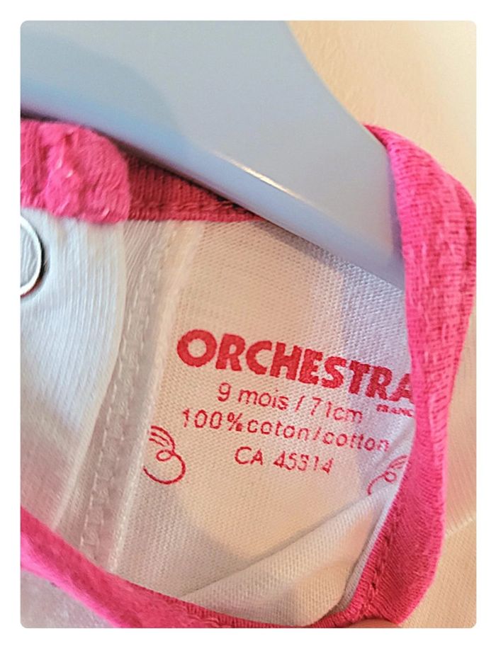 Combi short blanche a motif orchestra Taille 9 mois - photo numéro 3