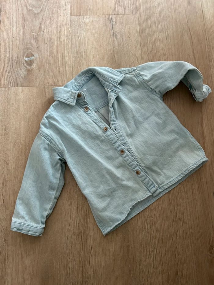 Chemise jean bébé 18 mois