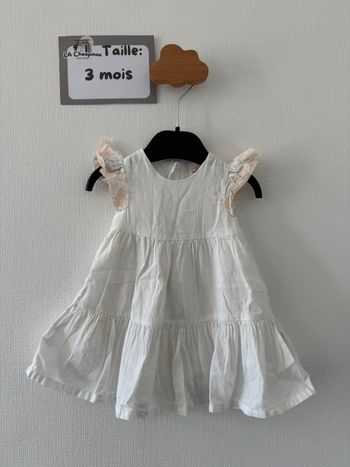 Robe blanche - taille 3 mois 🌸