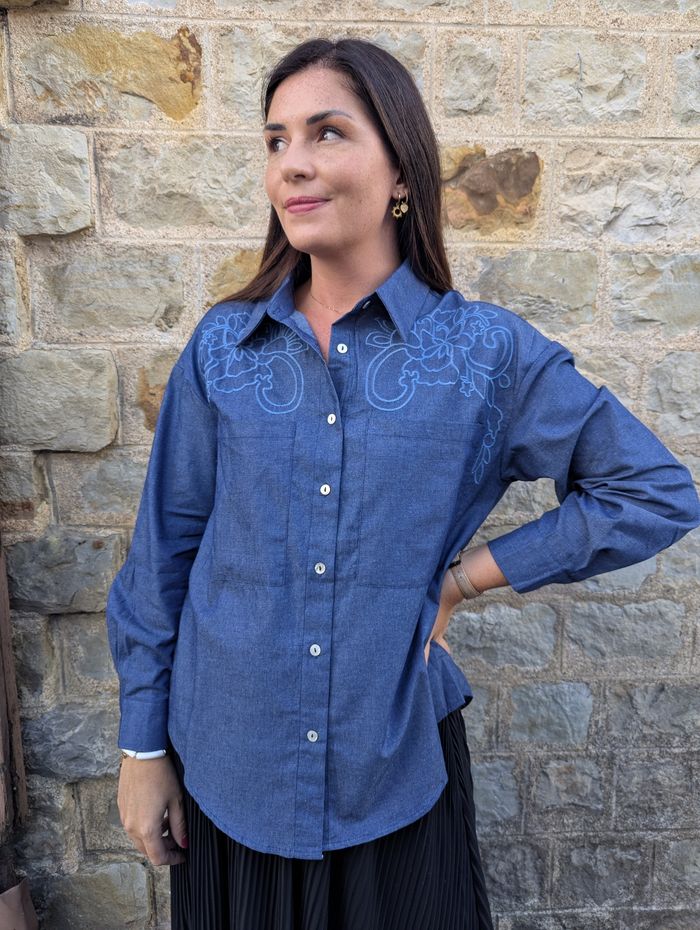 Chemise en jean Manchester coupe oversize
Taille S/M - photo numéro 3