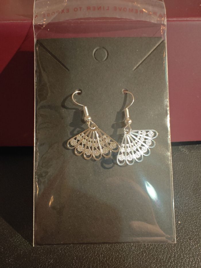 Boucles d'oreilles à éventails - photo numéro 1
