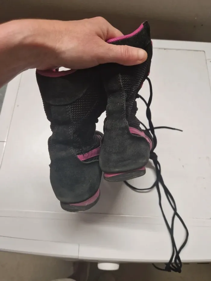 Basket gola vintage montante noir et rose taille 39 - photo numéro 8
