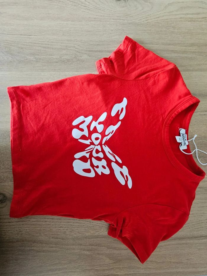 Teee shirt rouge xxs fille adolescente femme - photo numéro 7