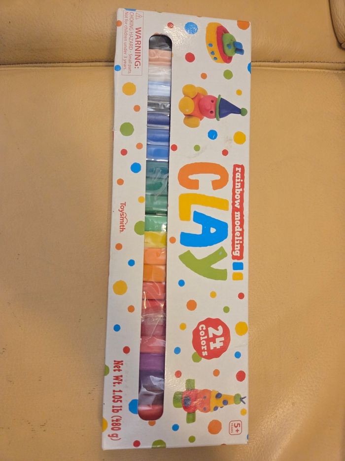 24 bâtons de pâte à modeler