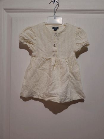 Robe à rayures jaune et blanc en lin Kiabi