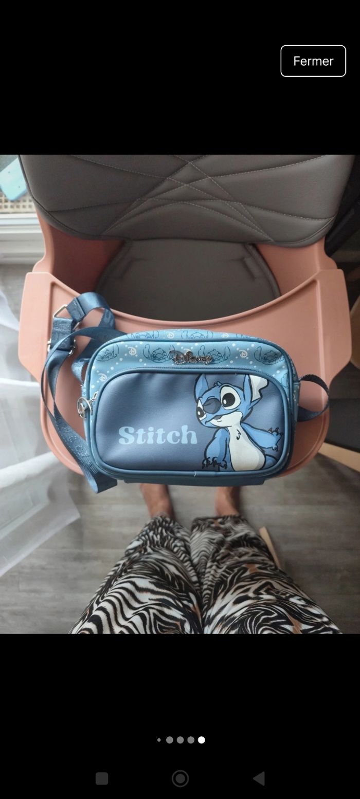 Sac bandoulière + porte monnaie stitch - photo numéro 7
