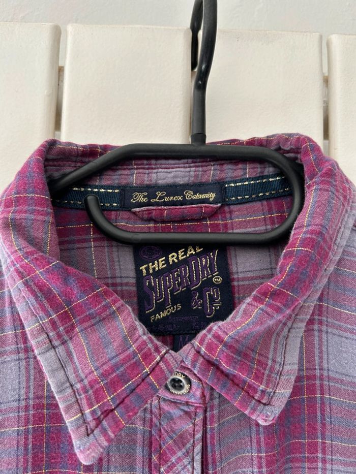 Joli chemise à carreaux Superdry taille M comme neuve - photo numéro 4