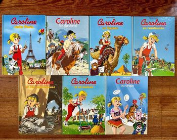 Lot de 7 livres Caroline Pierre Probst années 90 bd album vintage Hachette