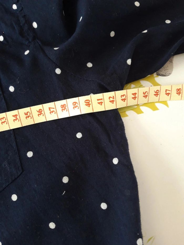 Chemise/chemisier à pois blanc - photo numéro 8