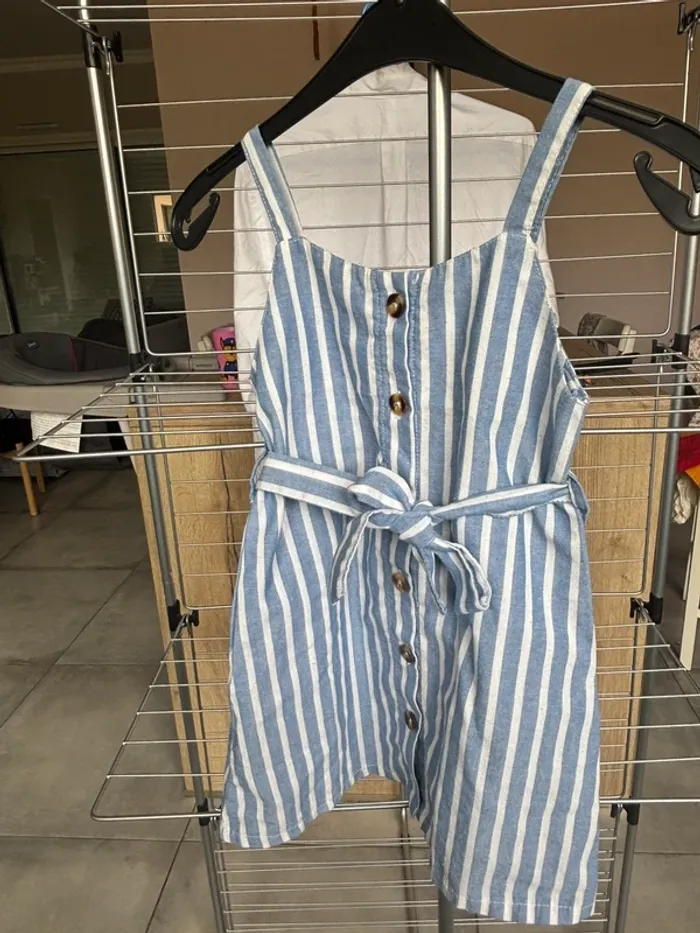 Robe rayée bleue et blanche - photo numéro 2