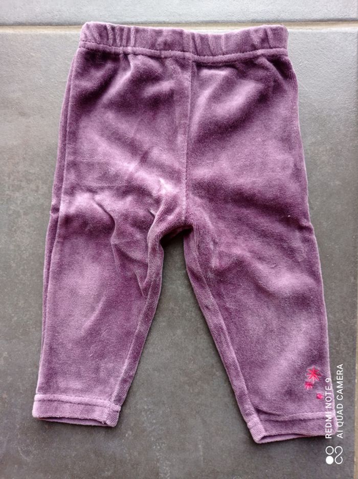 Ensemble velours fille, In Extenso, taille 9 mois - photo numéro 4