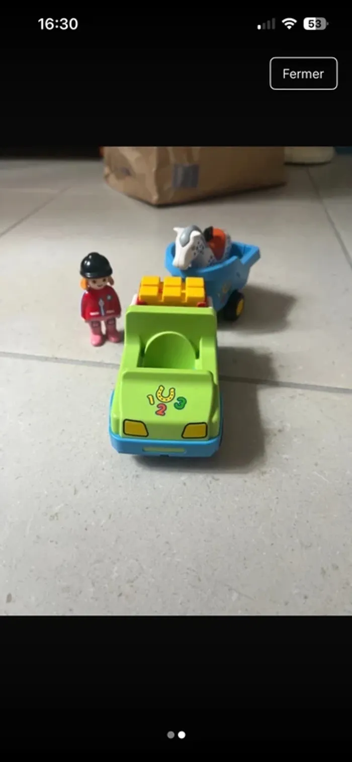 Playmobil 123 camion et remorque