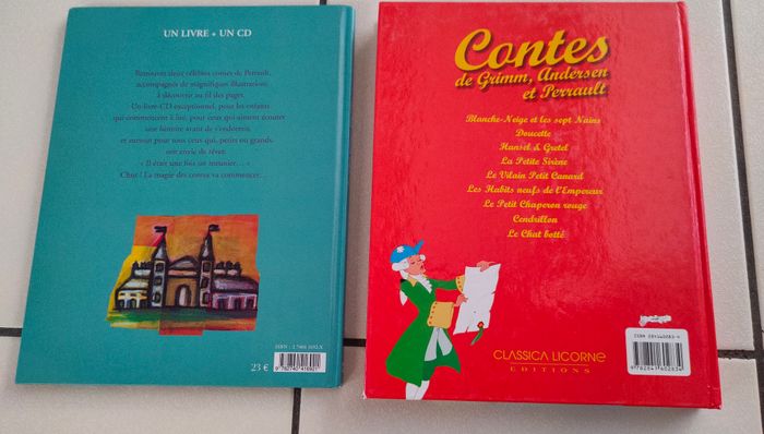 Lot de 2 livres : contes de Grimm Anderson Perrault + Le Chat botté de Charles Perrault - Les Fées - photo numéro 2