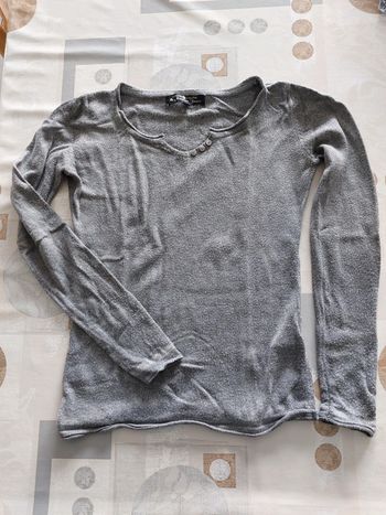 Pull fin gris
