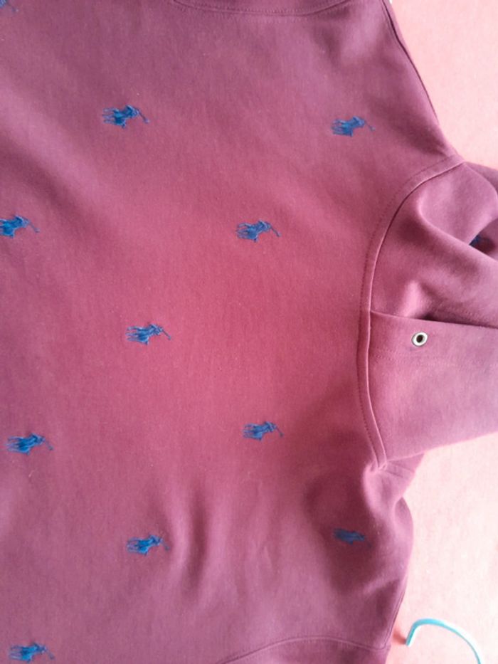 Sweat capuche polo ralph lauren brodé Pink pony xl - photo numéro 11