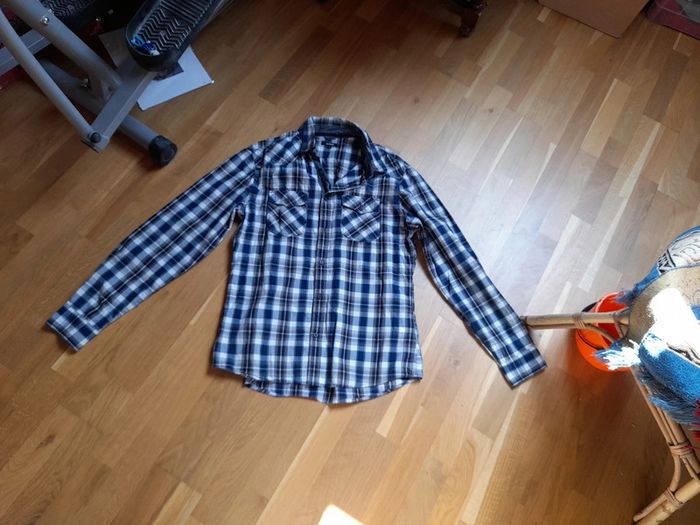 Chemise manches longues carreaux