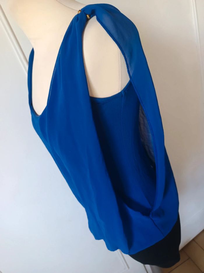💎robe 👗 Pimkie t xs 34 s 36 noir bleu indigo avec voile confort été tendance - photo numéro 7