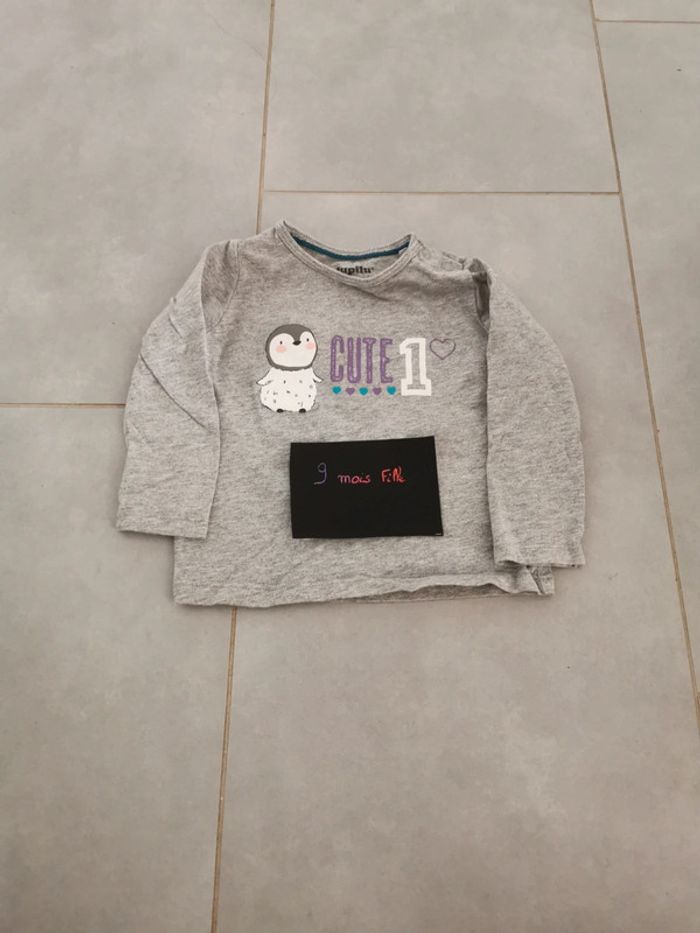 Tee-shirt manche longue 6-12mois Lupilu